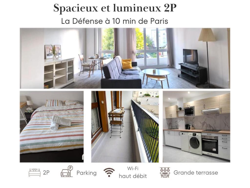 Apartmán Evasion La Defense - Balcon & Wi-Fi, A 10 Min De Paris Courbevoie Exteriér fotografie